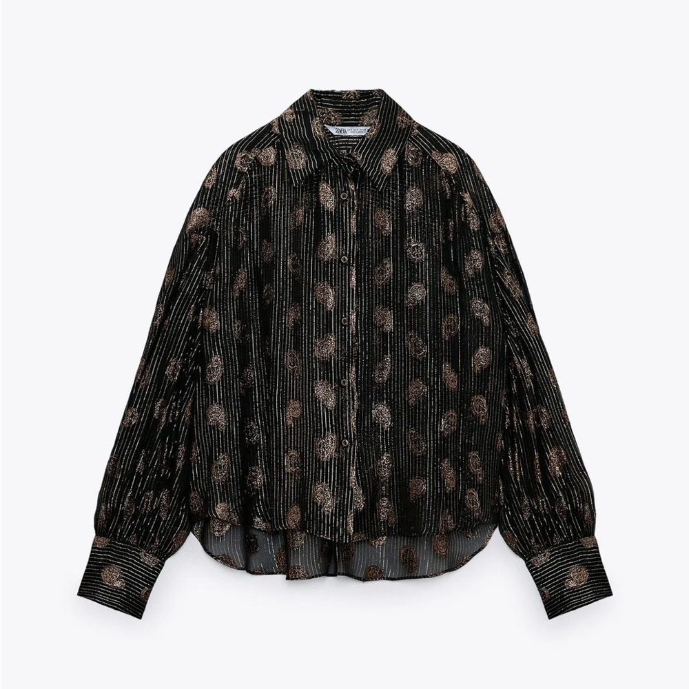 Elegant Black and Gold Women's Top - Picture 1 of 3